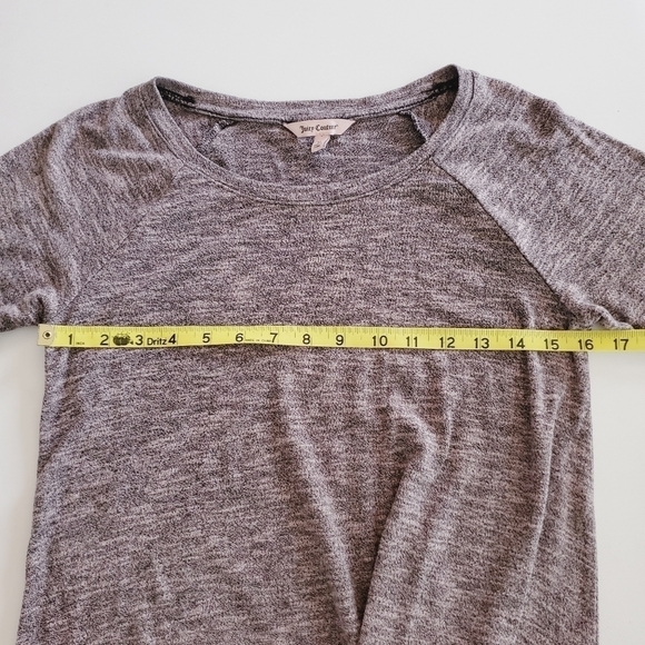 1143 * Juicy Couture Twist Front Hem Top Gray Size M - Picture 9 of 11